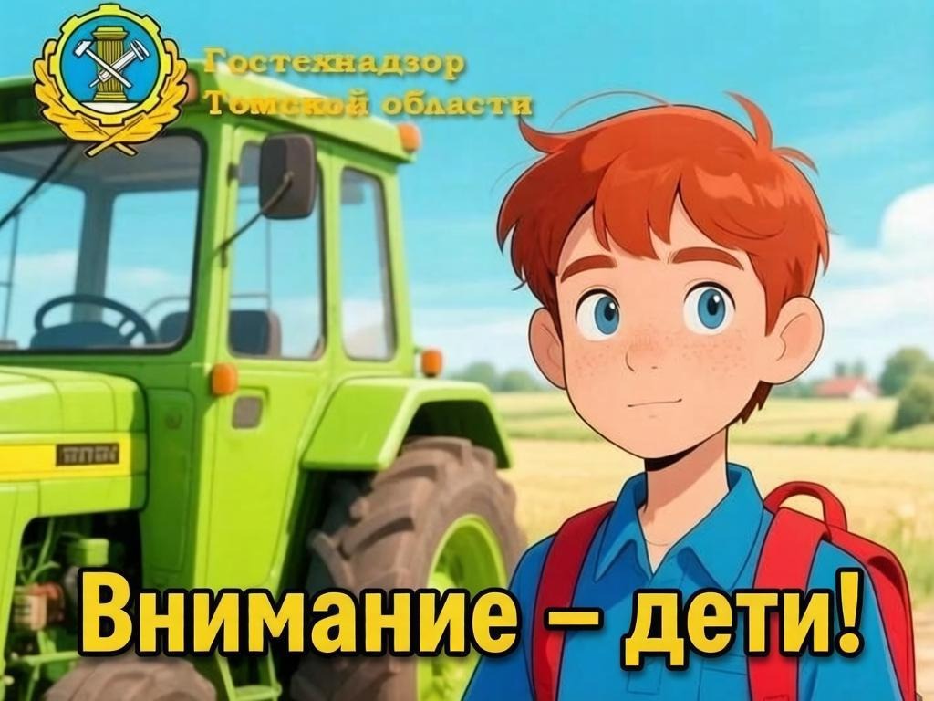 Специалисты Гостехнадзора Томской области в течение сентября проведут профилактическое мероприятие "Внимание - дети!"..